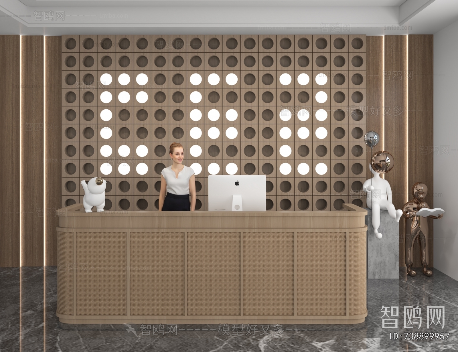 Modern Office Reception Desk