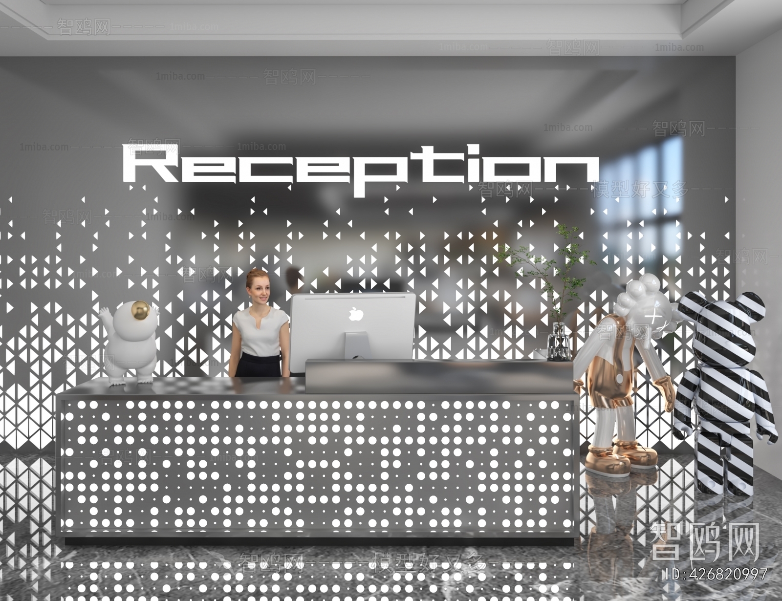 Modern Office Reception Desk
