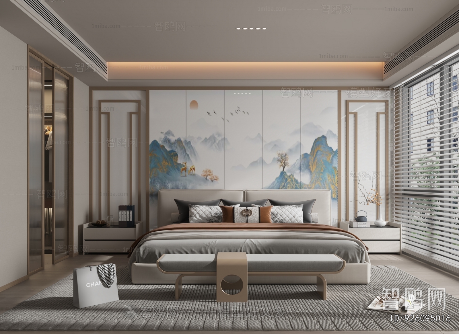 New Chinese Style Bedroom