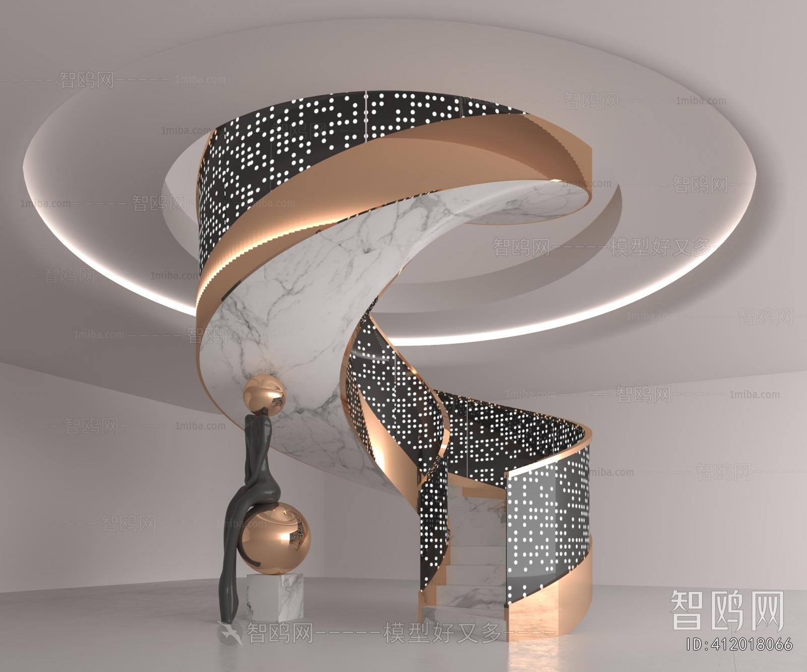 Modern Rotating Staircase