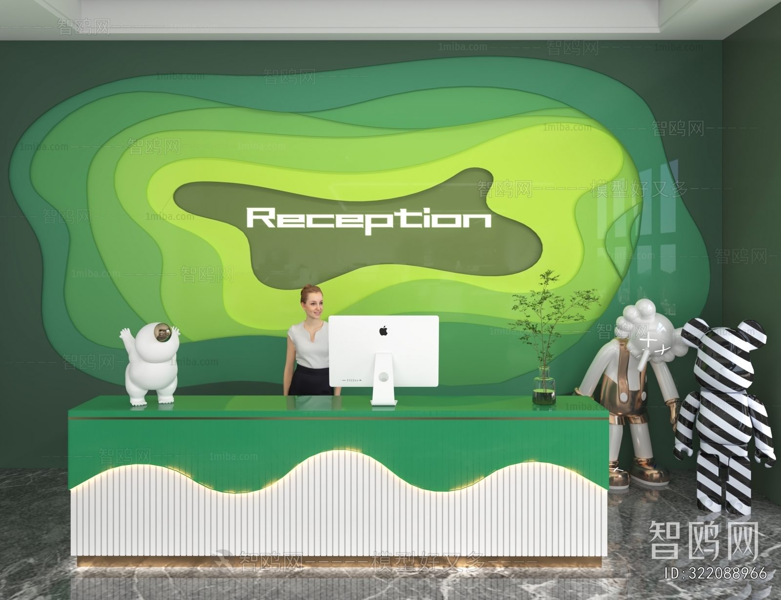 Modern Office Reception Desk