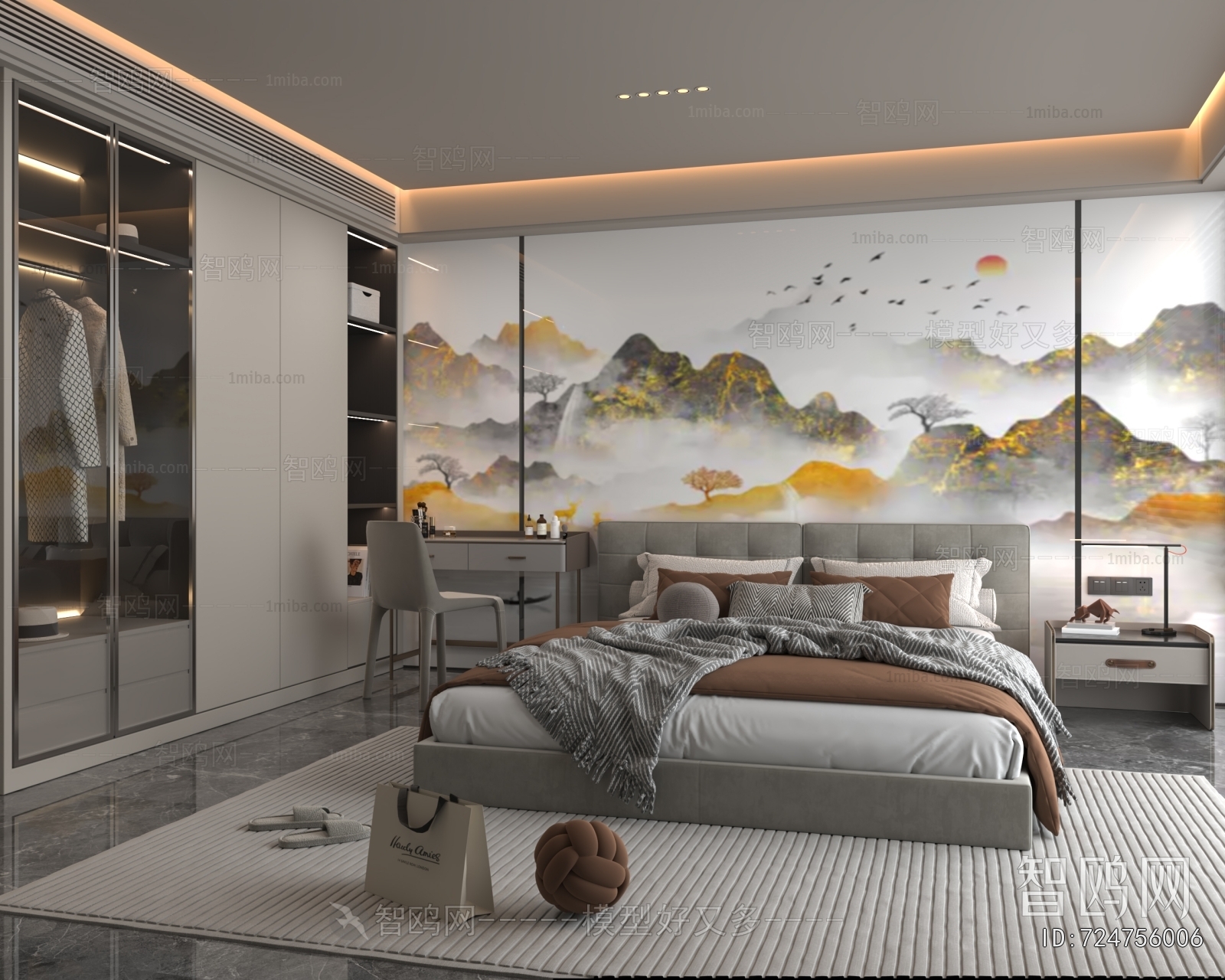 New Chinese Style Bedroom