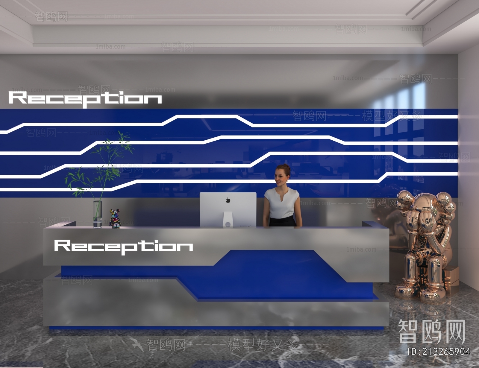 Modern Office Reception Desk