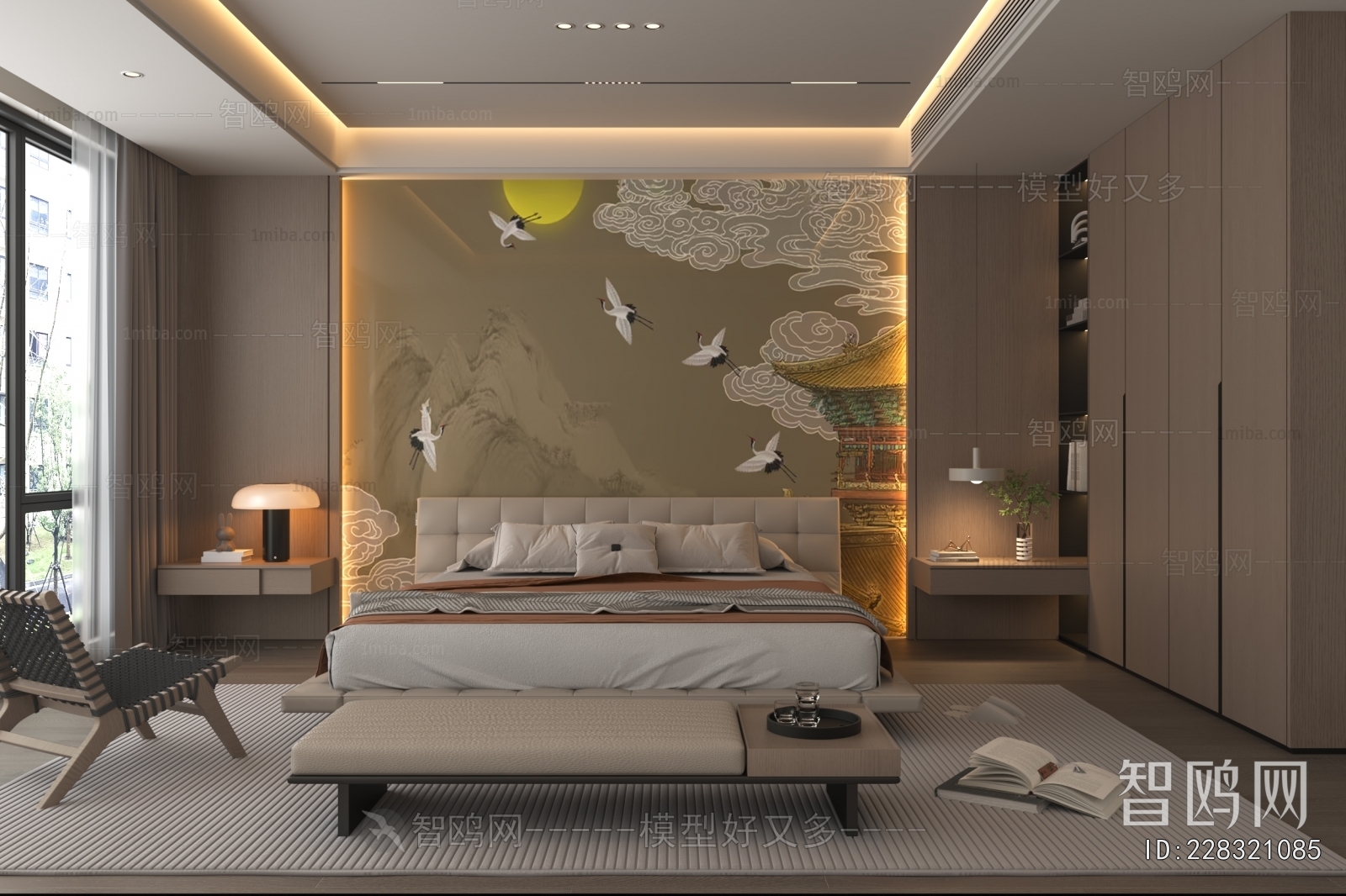 New Chinese Style Bedroom