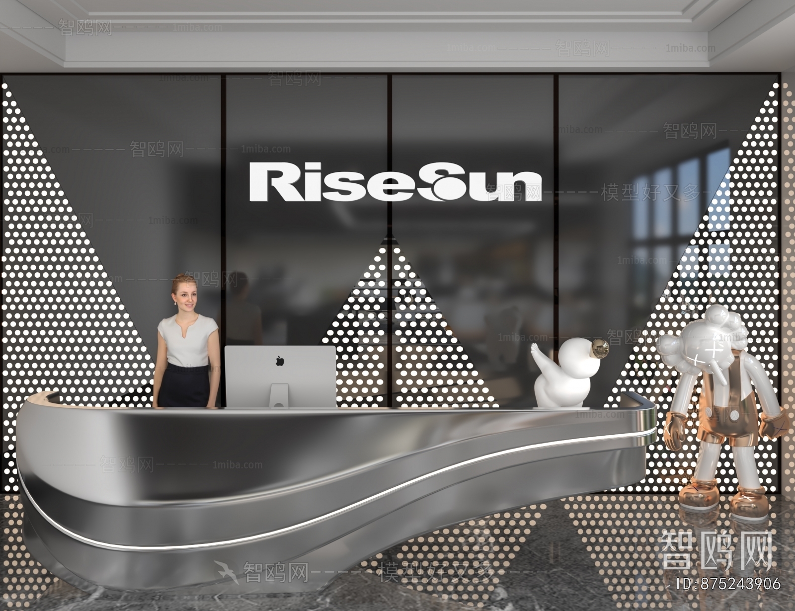 Modern Office Reception Desk