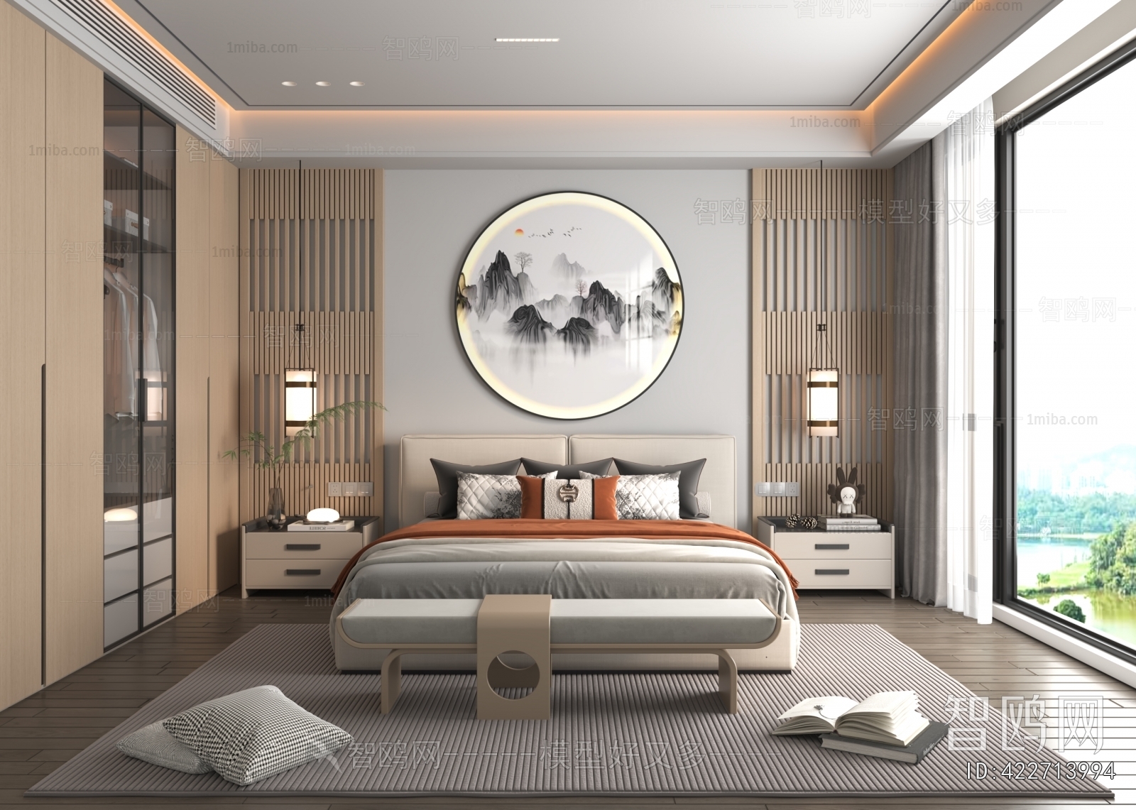 New Chinese Style Bedroom