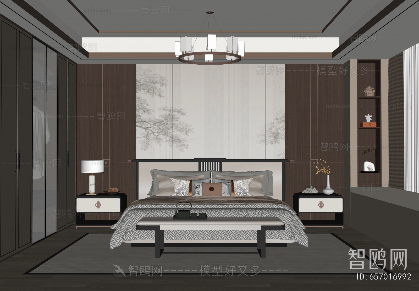 New Chinese Style Bedroom