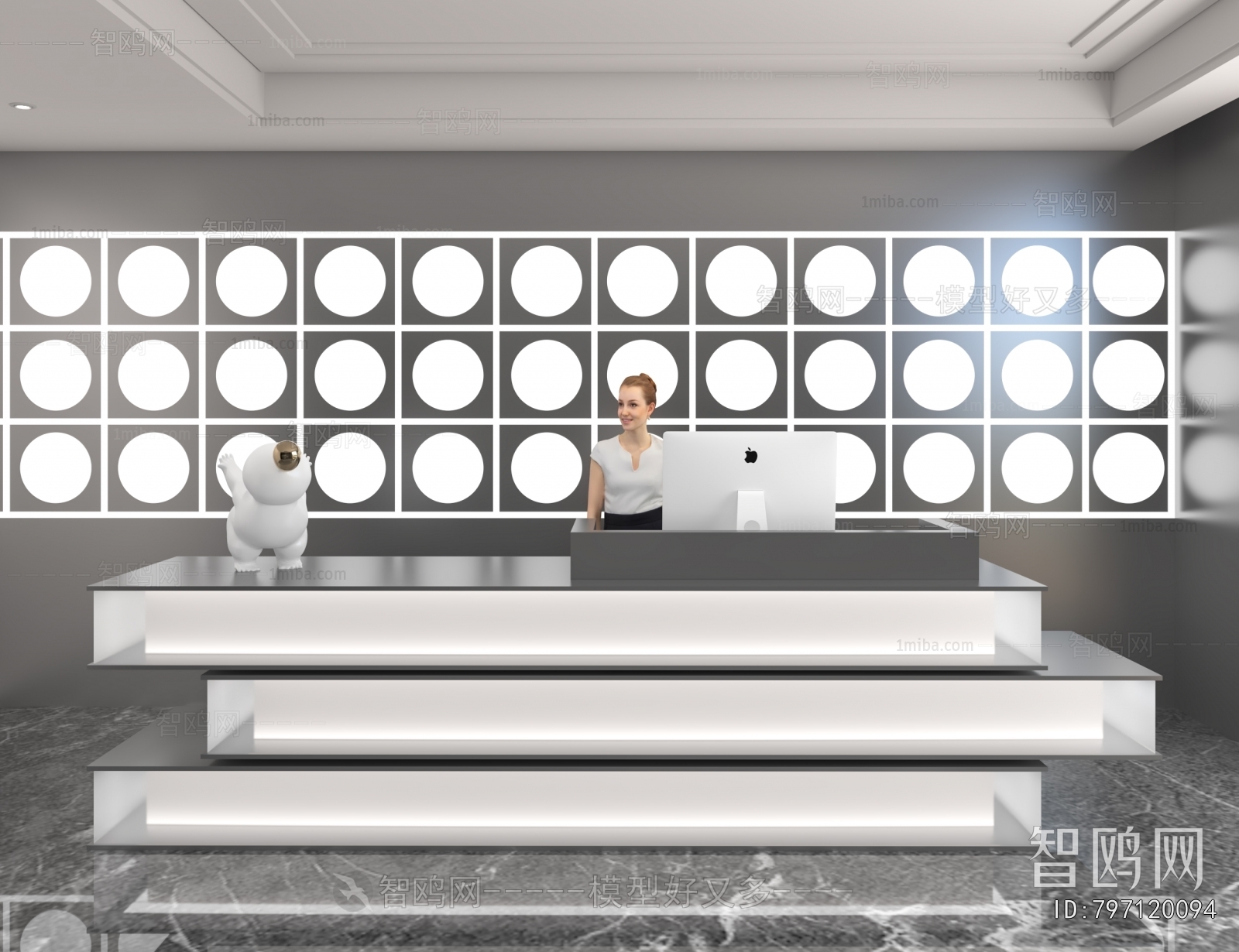 Modern Office Reception Desk