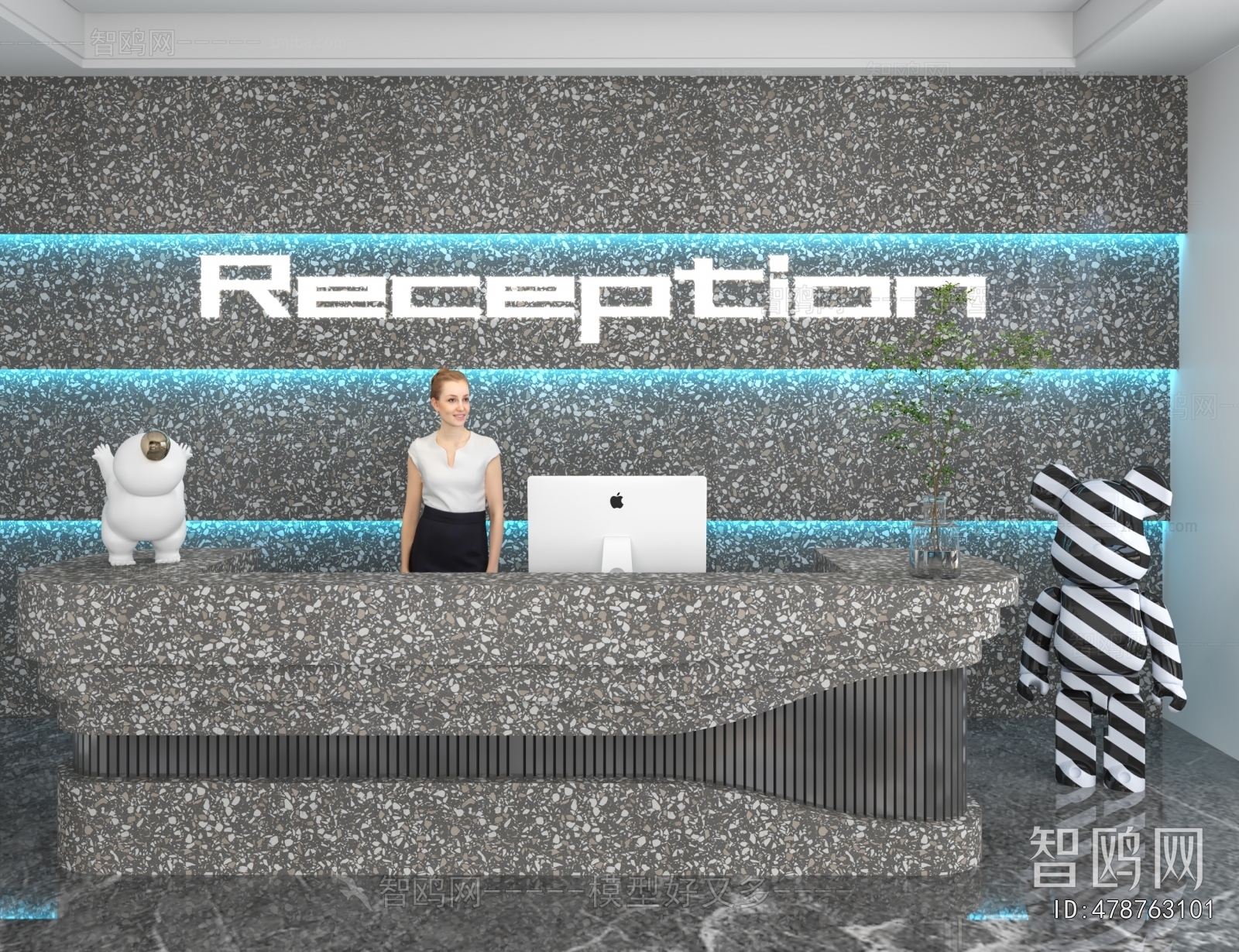 Modern Office Reception Desk