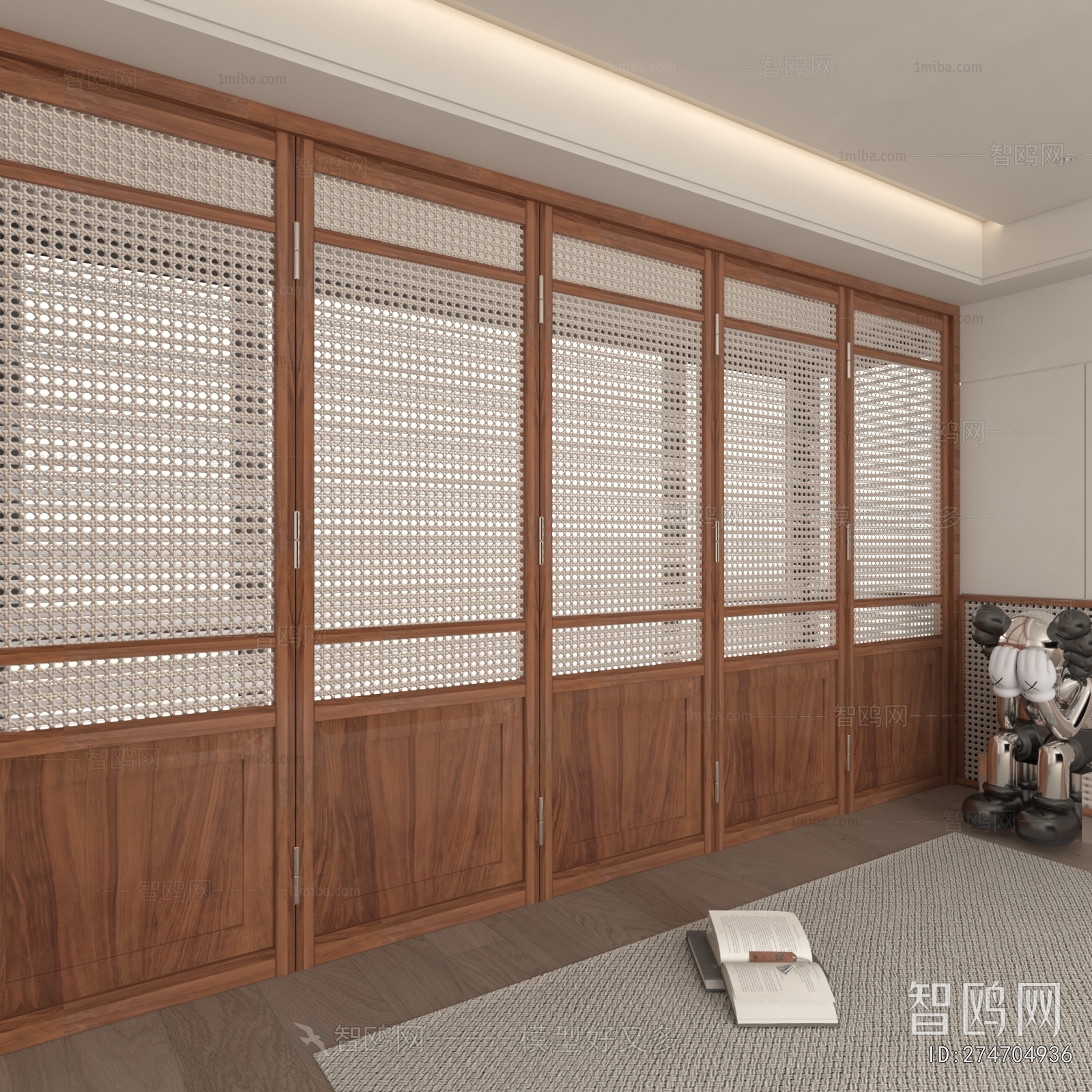 New Chinese Style Wooden Screen Partition