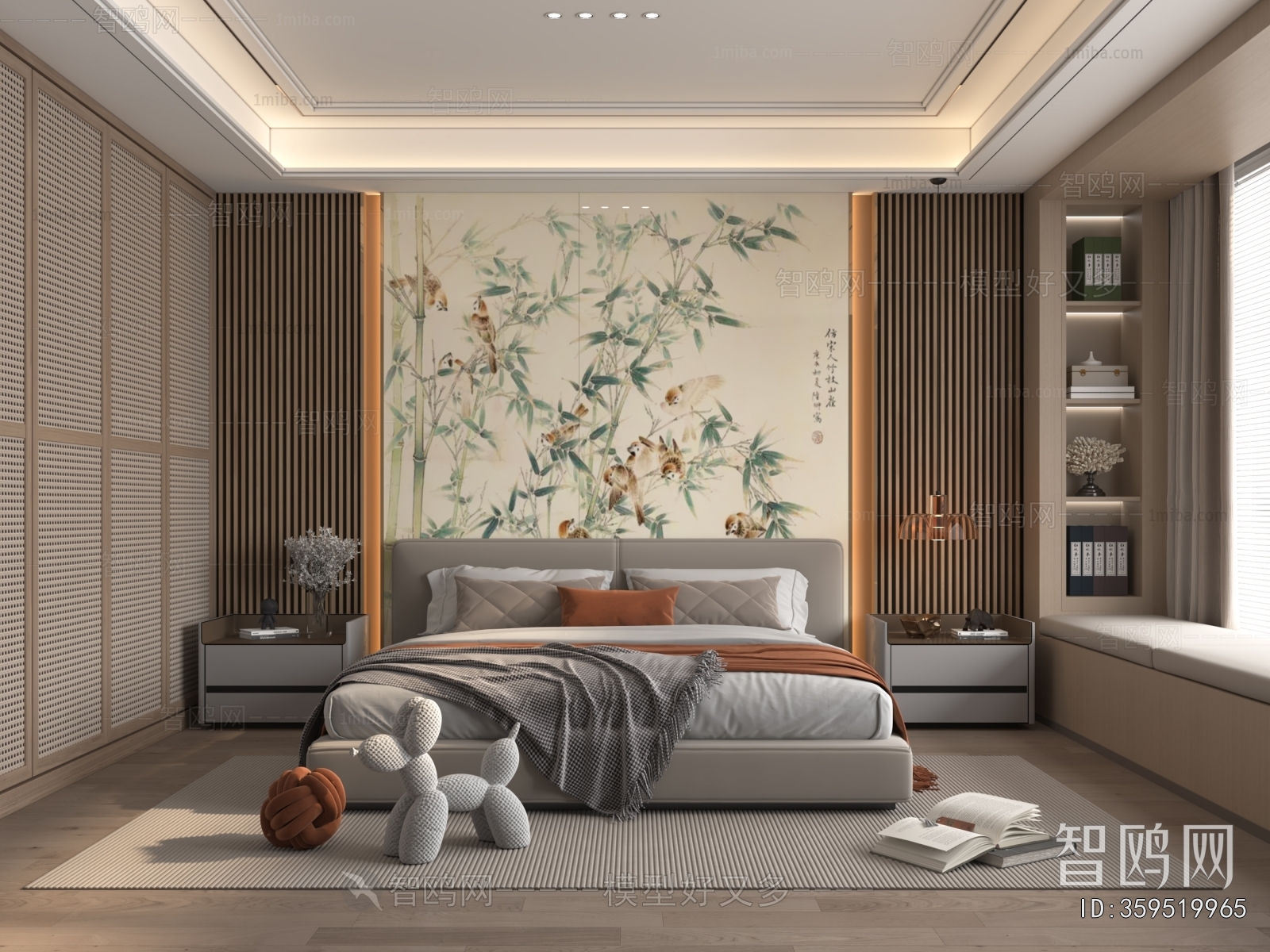 New Chinese Style Bedroom