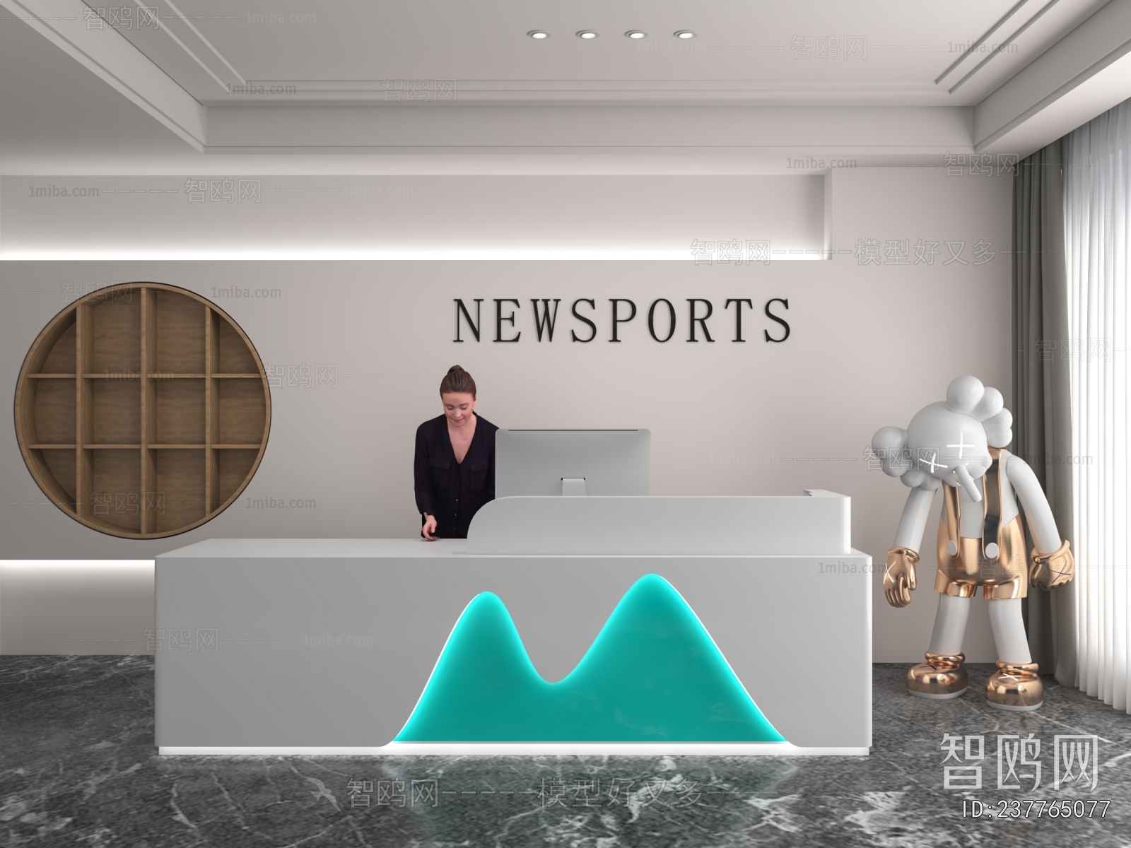 Modern Office Reception Desk