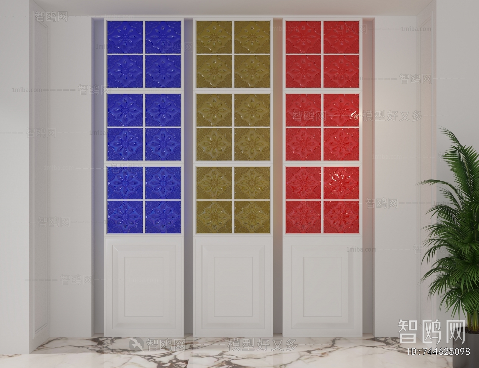 Simple European Style Glass Screen Partition