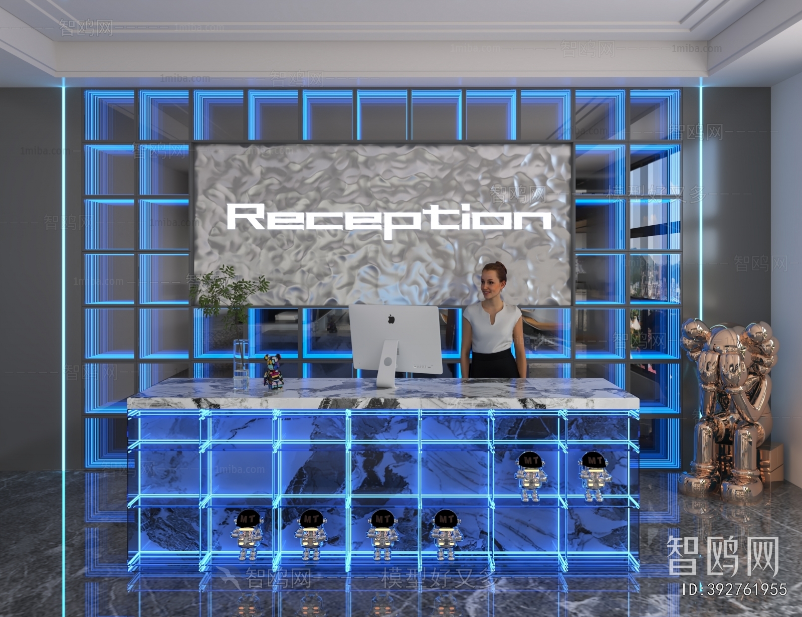 Modern Office Reception Desk