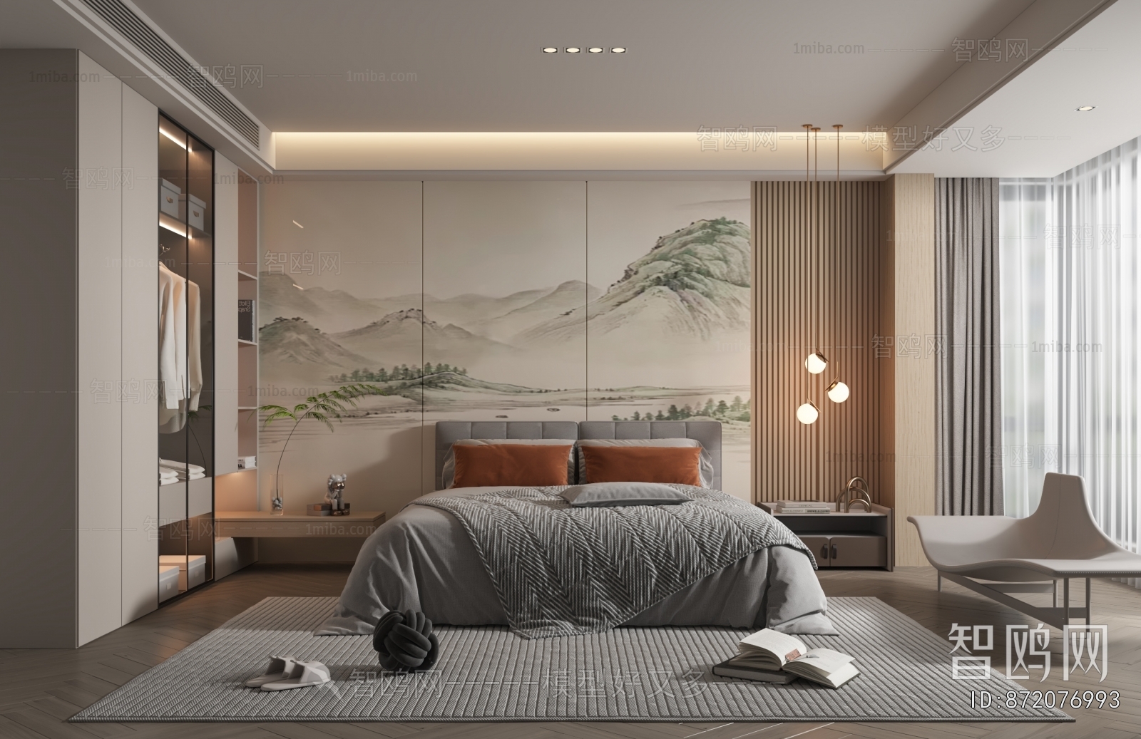 New Chinese Style Bedroom