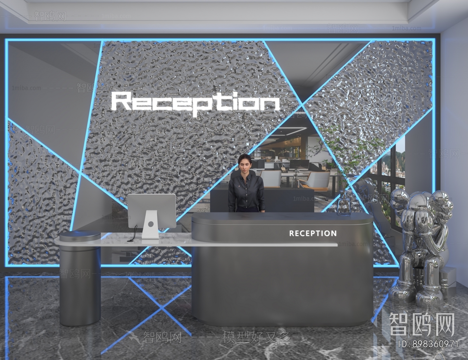 Modern Office Reception Desk