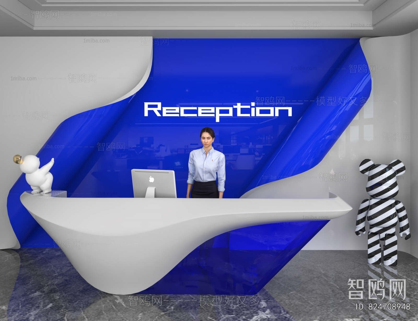 Modern Office Reception Desk