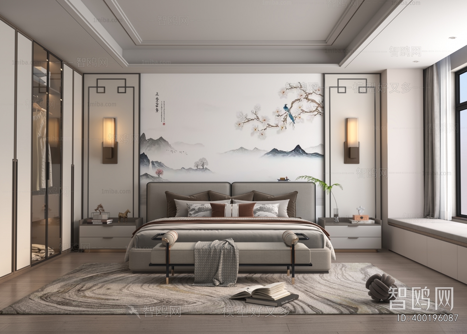 New Chinese Style Bedroom