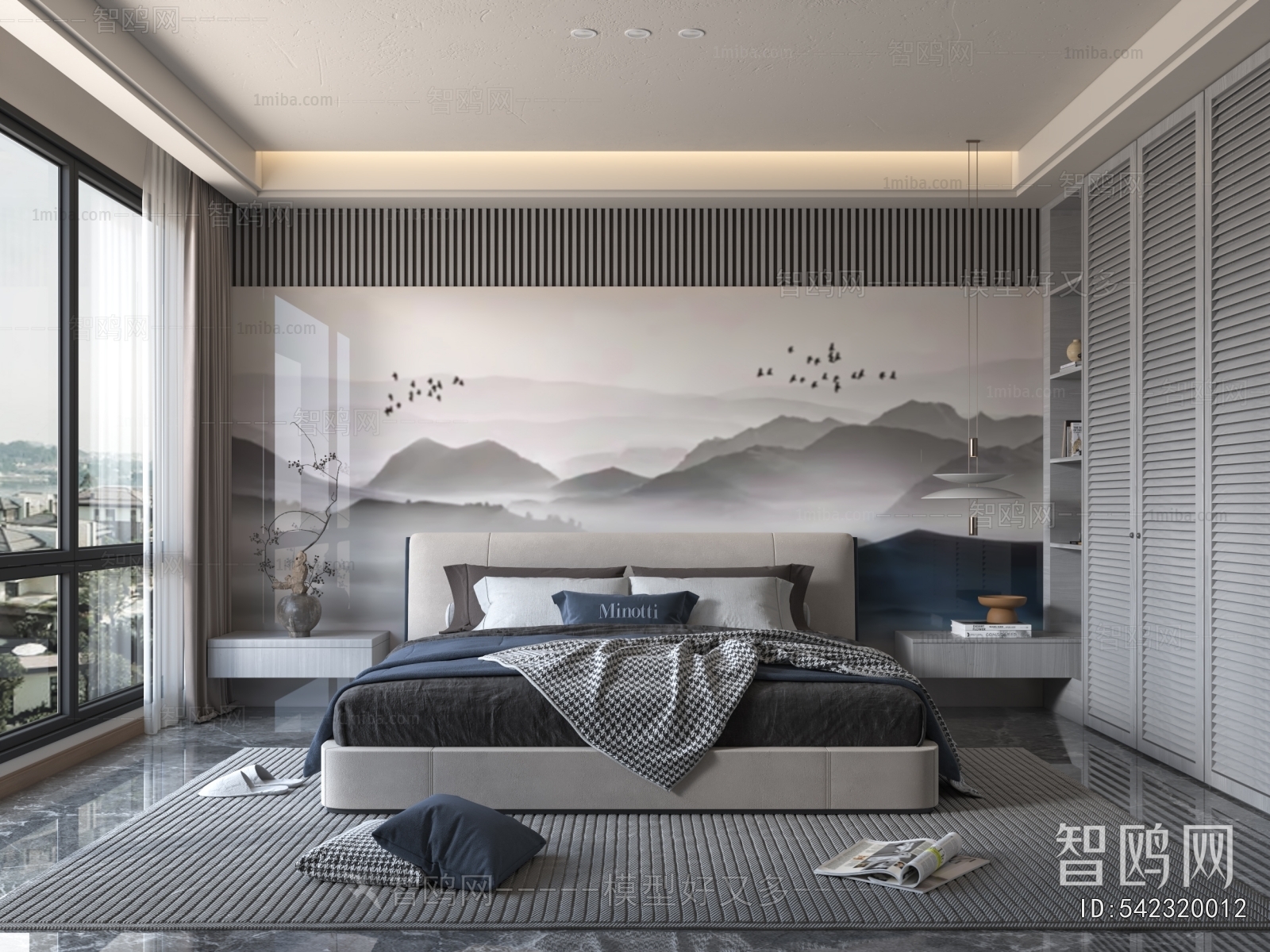 New Chinese Style Bedroom