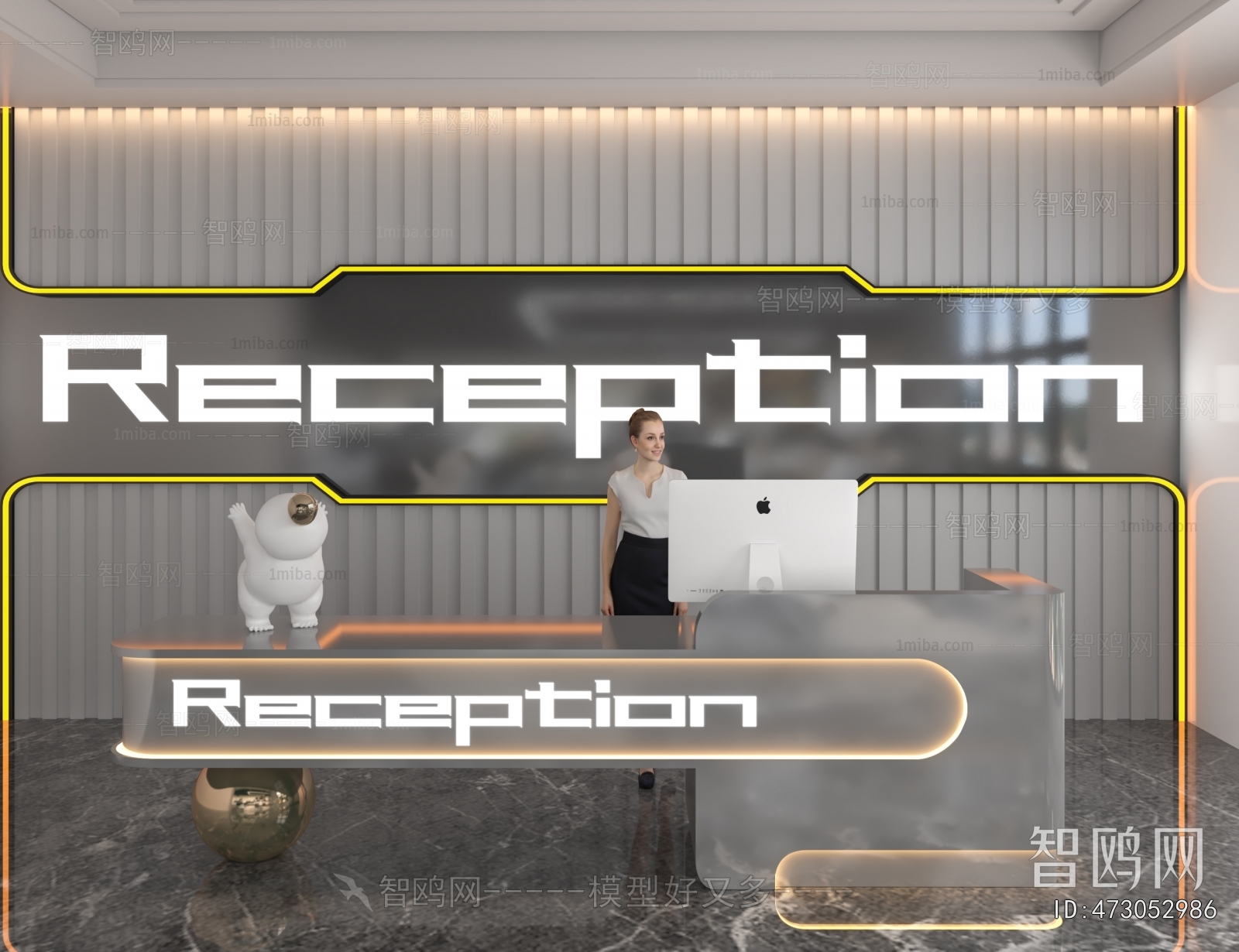 Modern Office Reception Desk