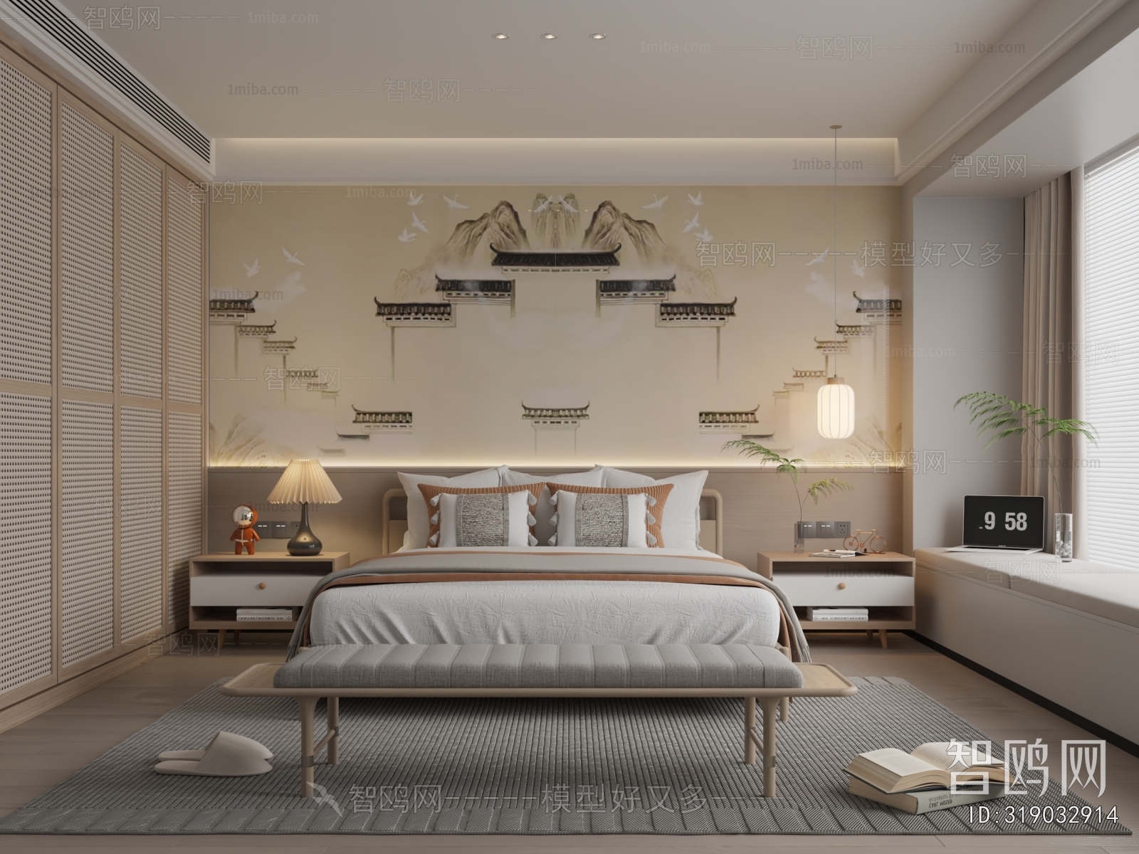 New Chinese Style Bedroom