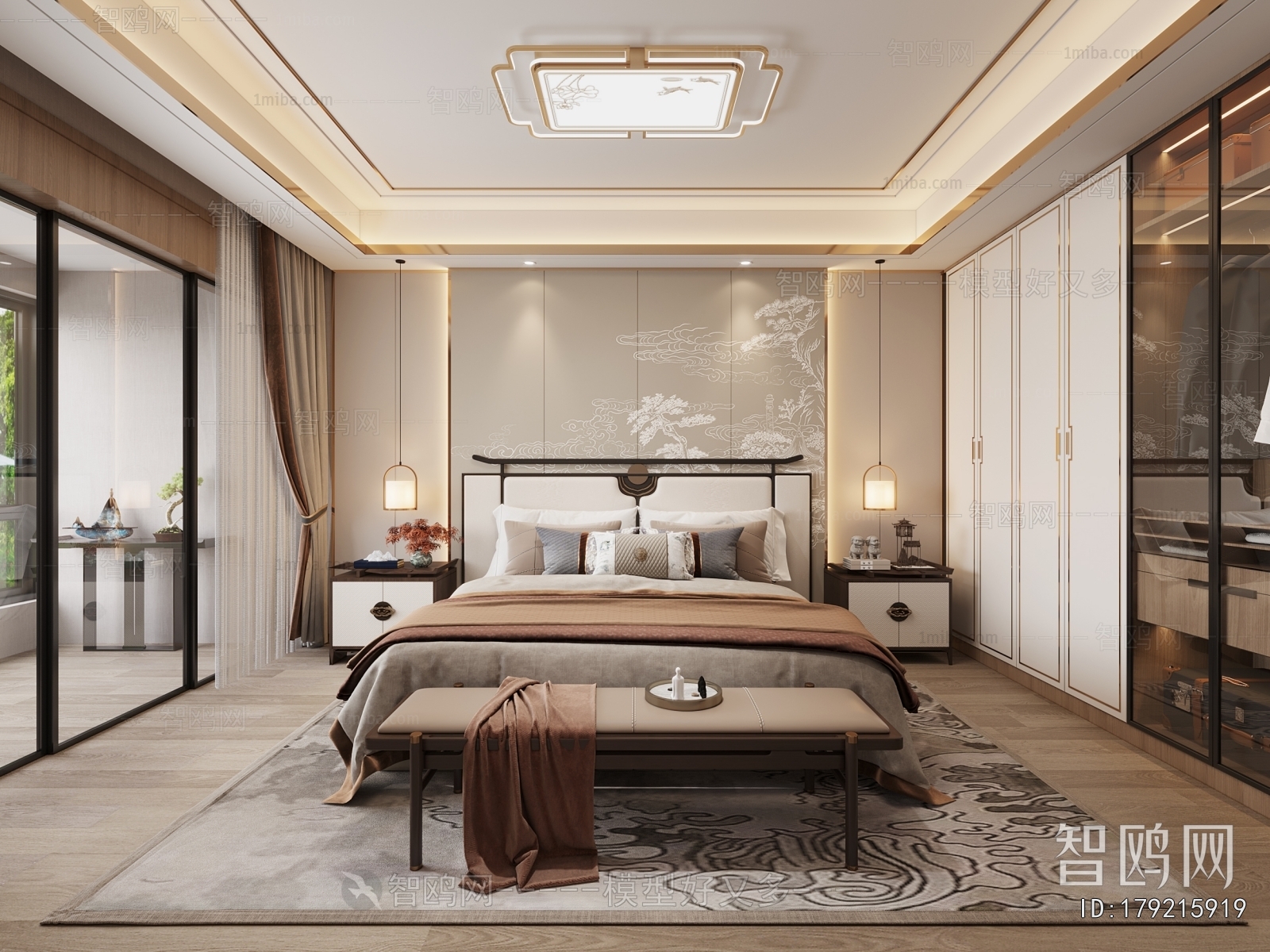 New Chinese Style Bedroom