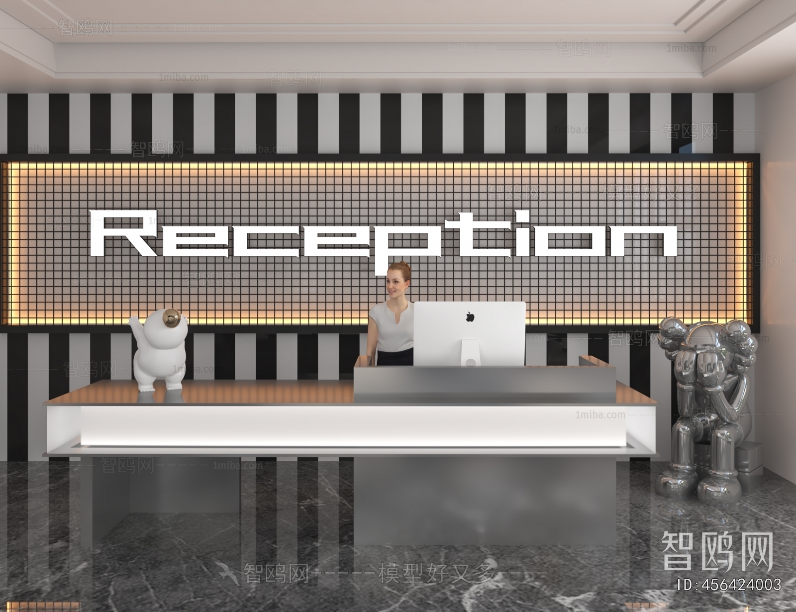 Modern Office Reception Desk