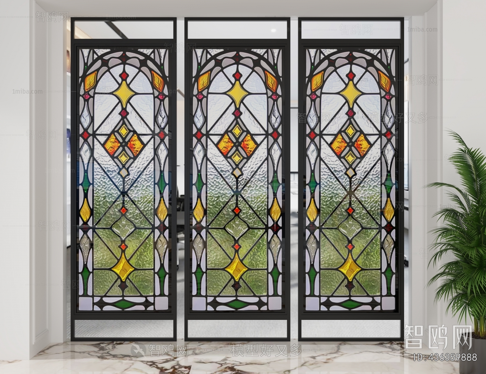 European Style Glass Screen Partition