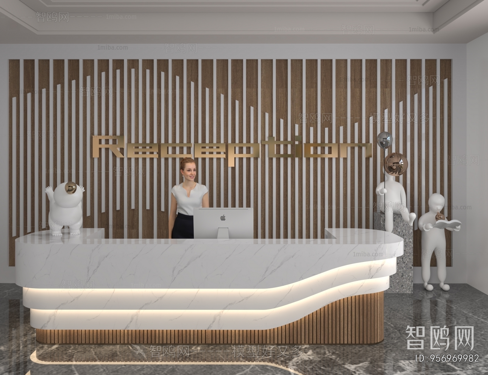 Modern Office Reception Desk