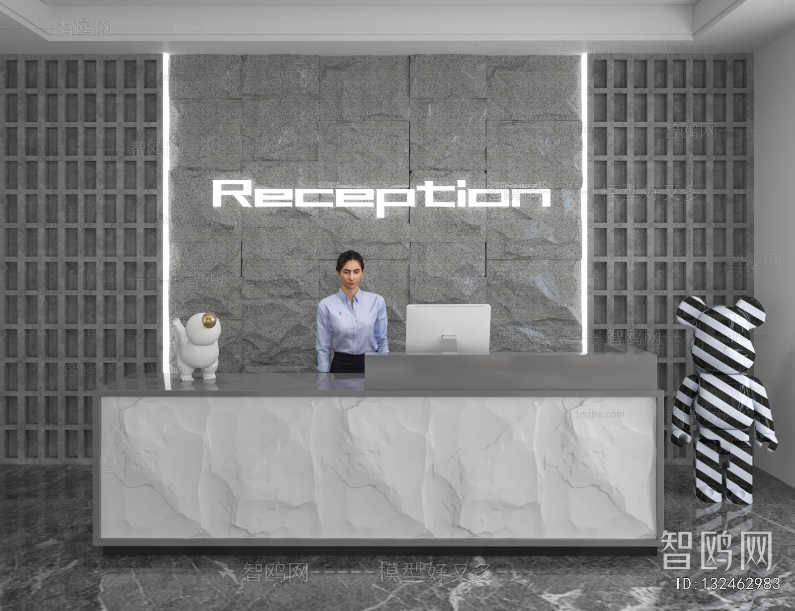 Modern Office Reception Desk