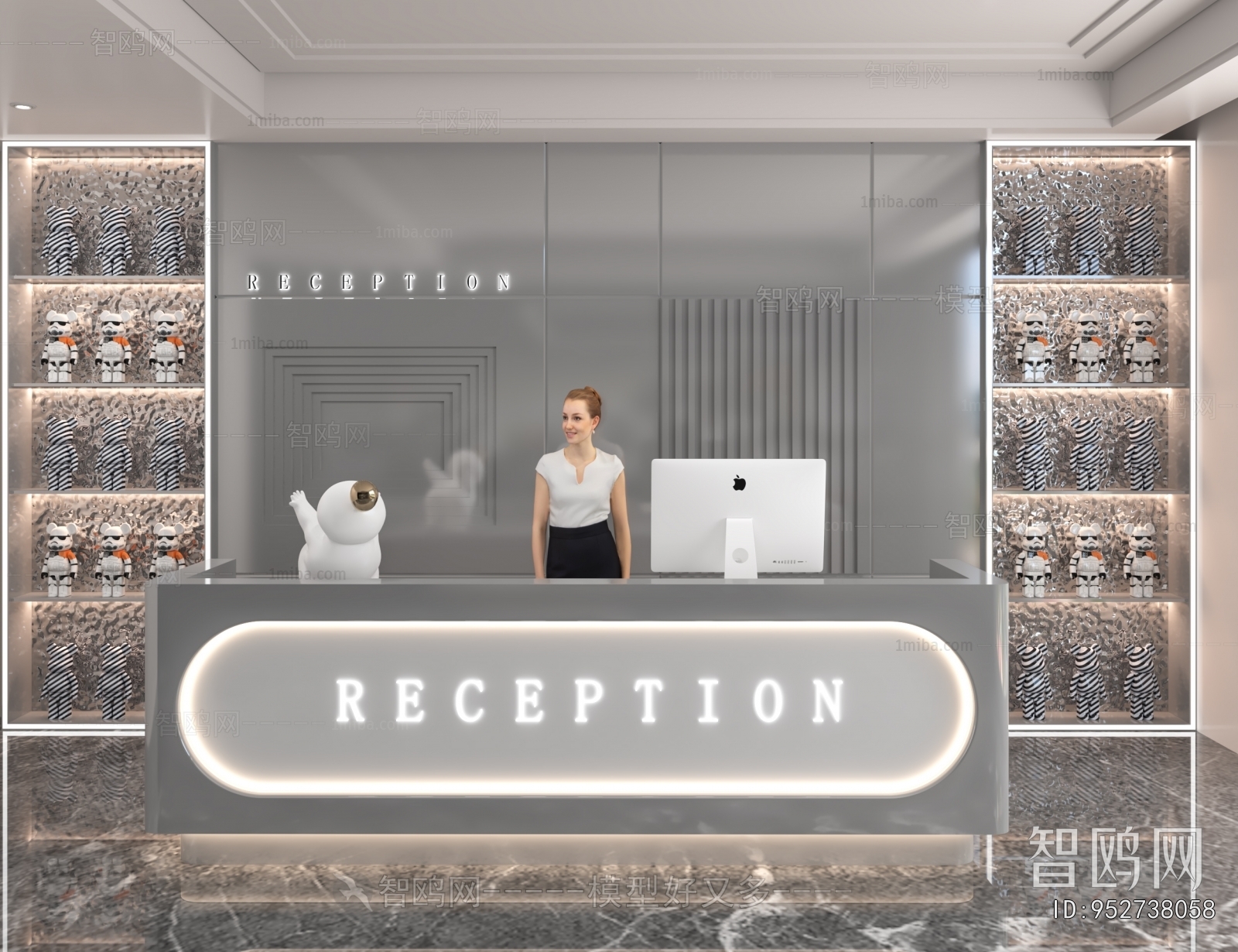 Modern Office Reception Desk