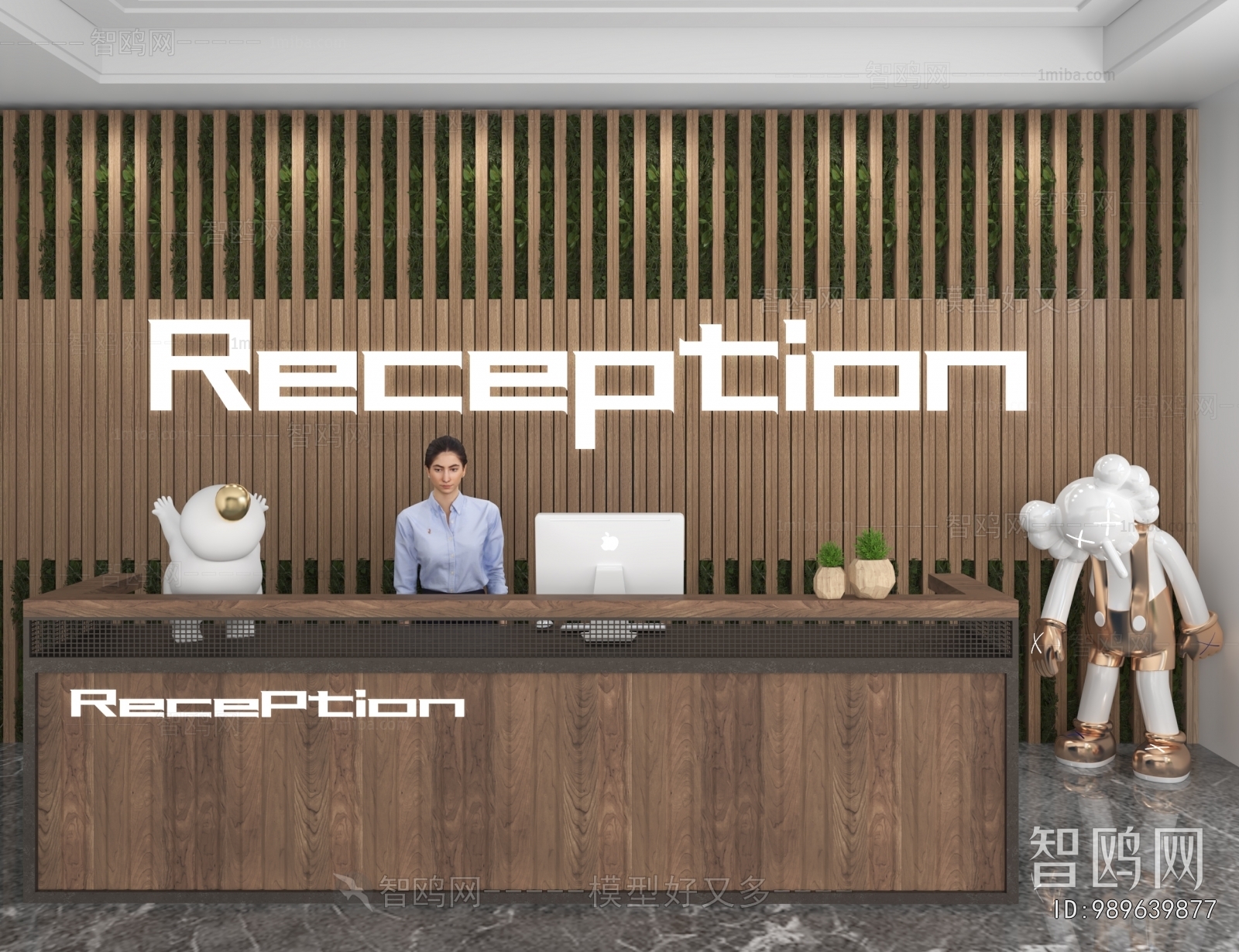 Modern Office Reception Desk