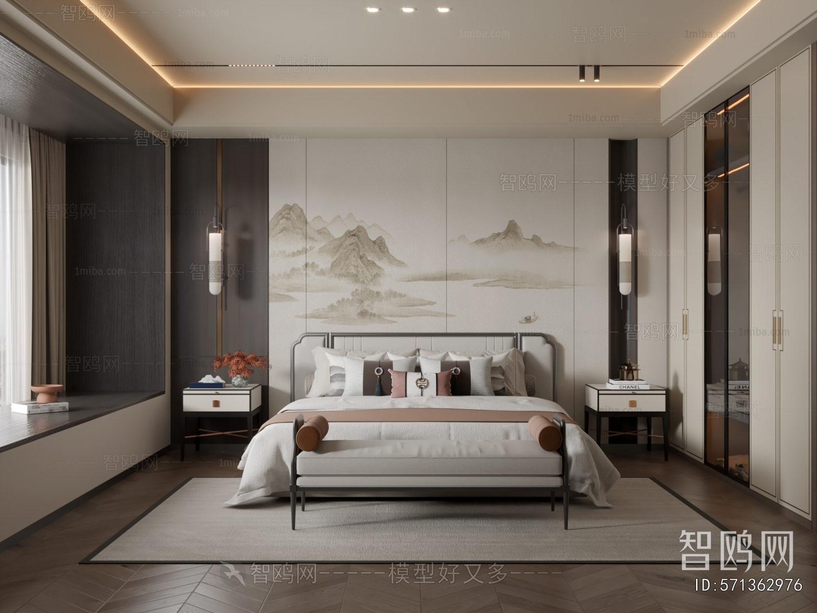 New Chinese Style Bedroom