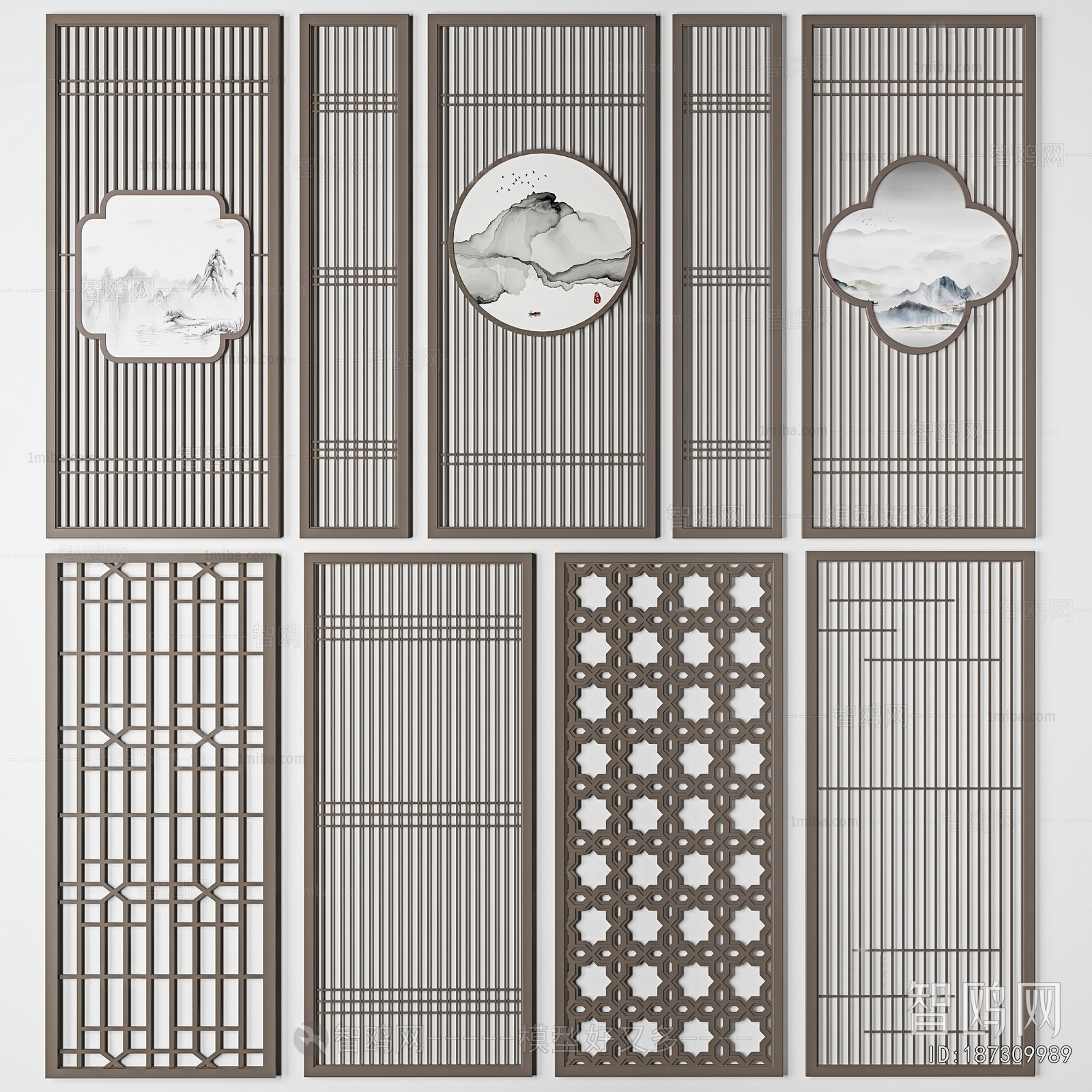 New Chinese Style Wooden Screen Partition