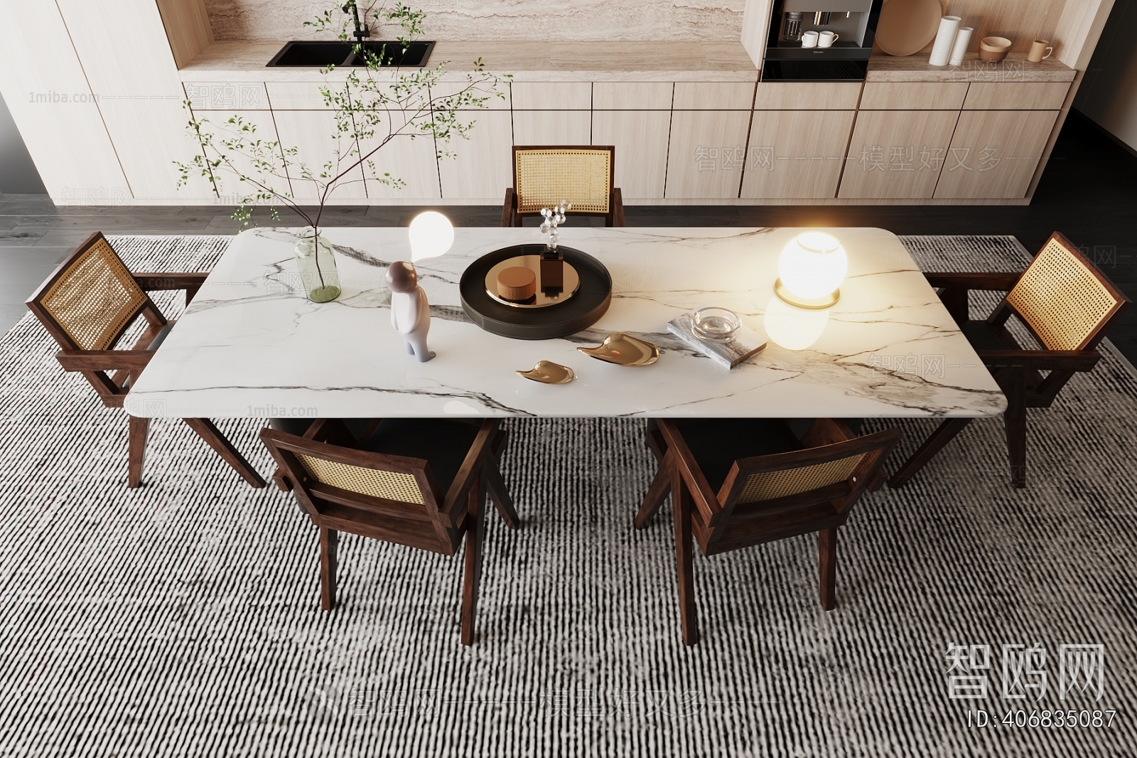 Wabi-sabi Style Dining Room