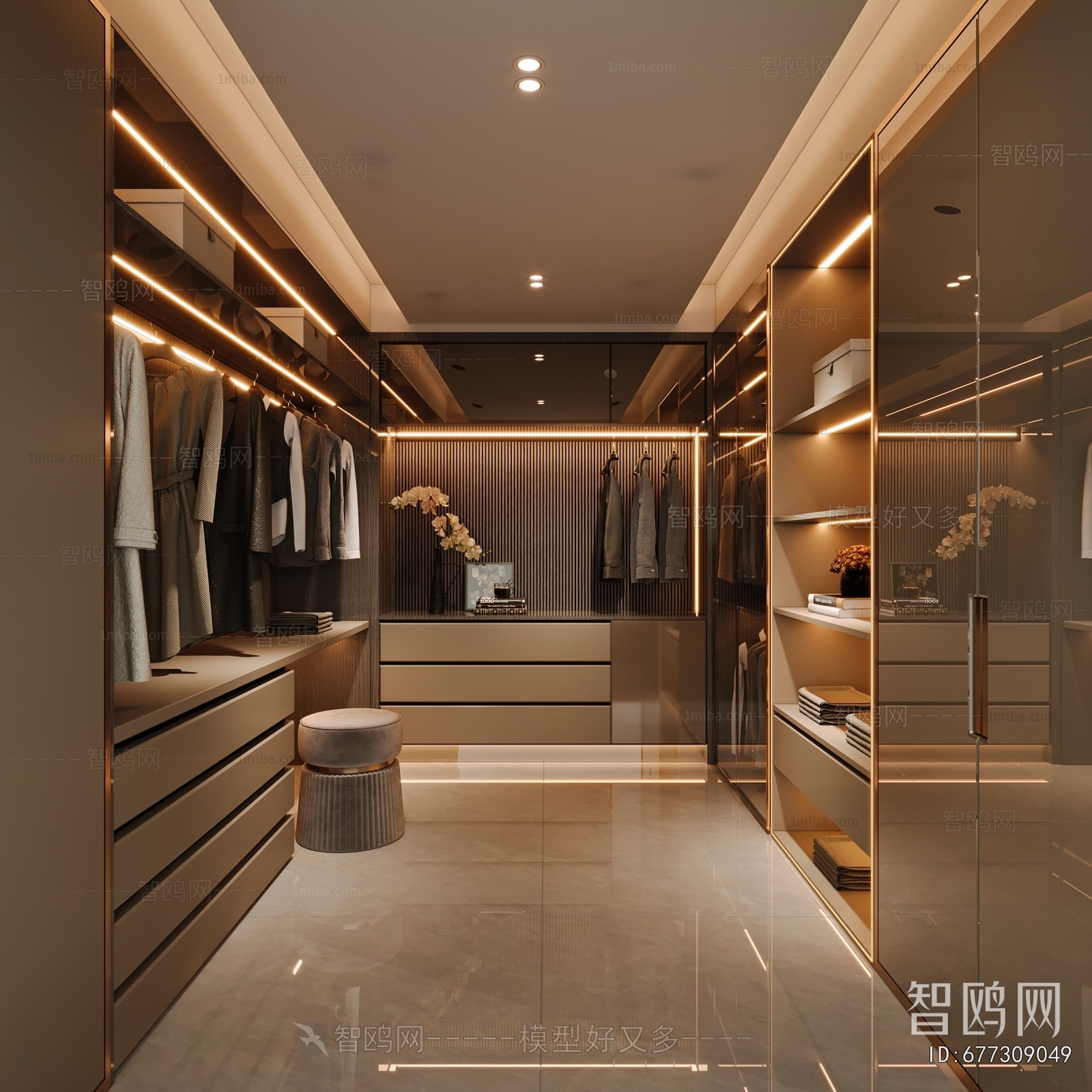 Modern Clothes Storage Area