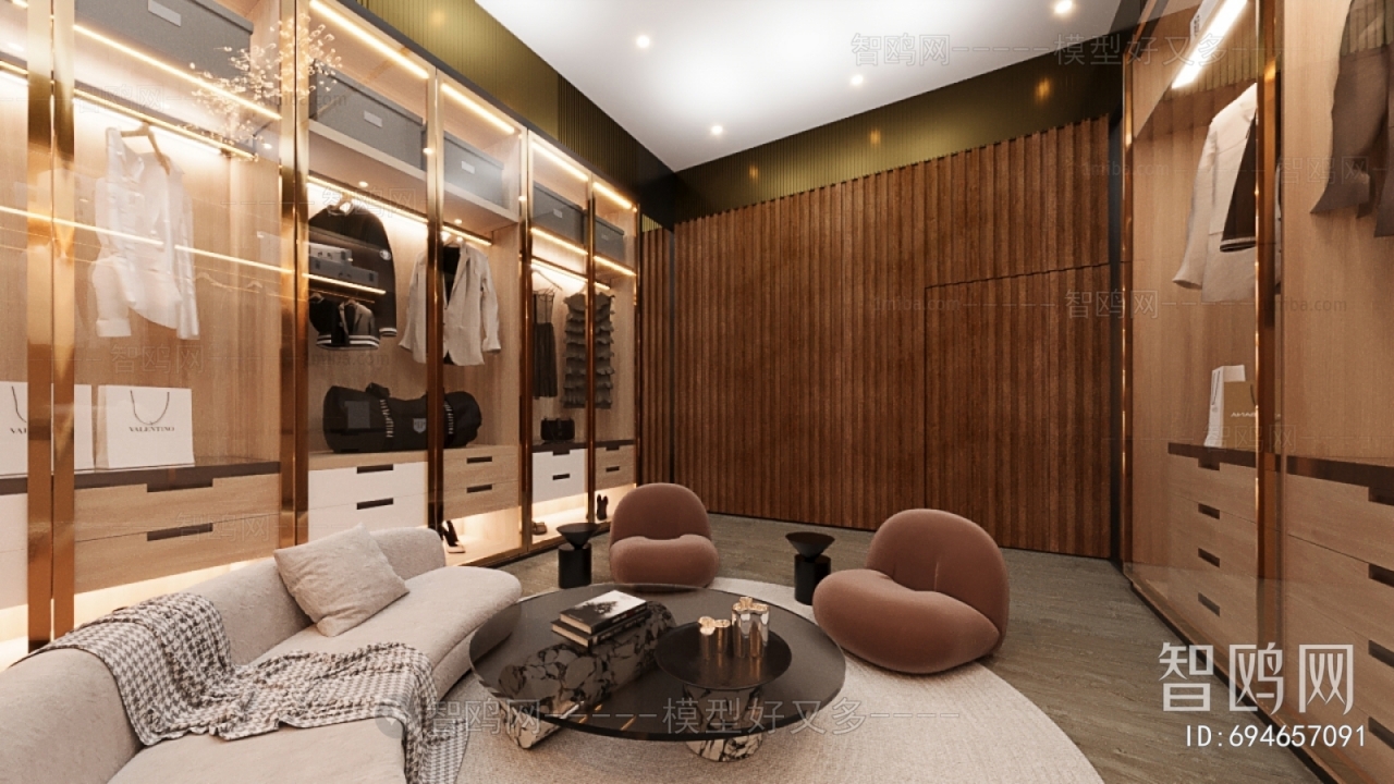 Modern Clothes Storage Area