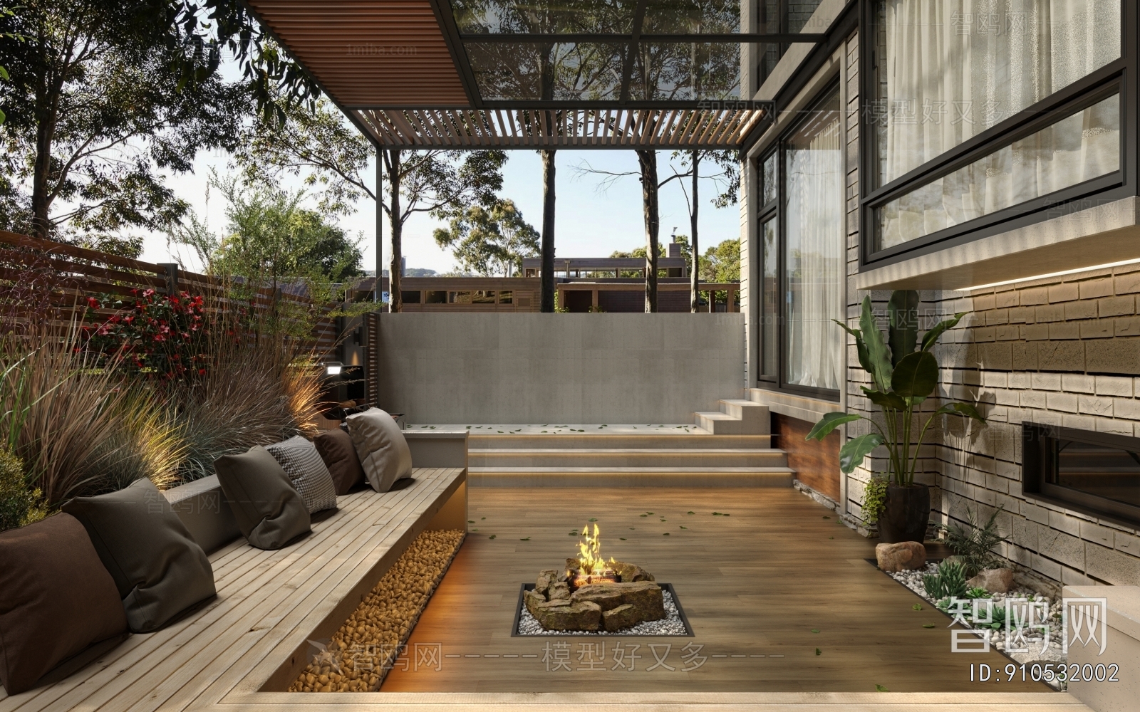 Modern Courtyard/landscape