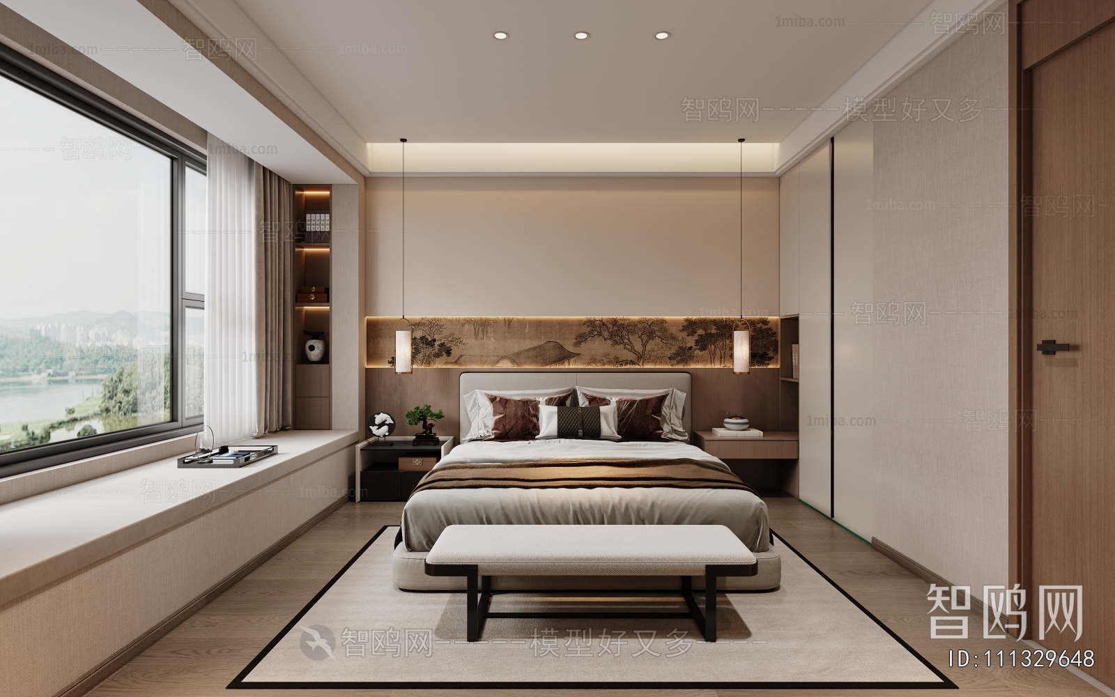 New Chinese Style Bedroom