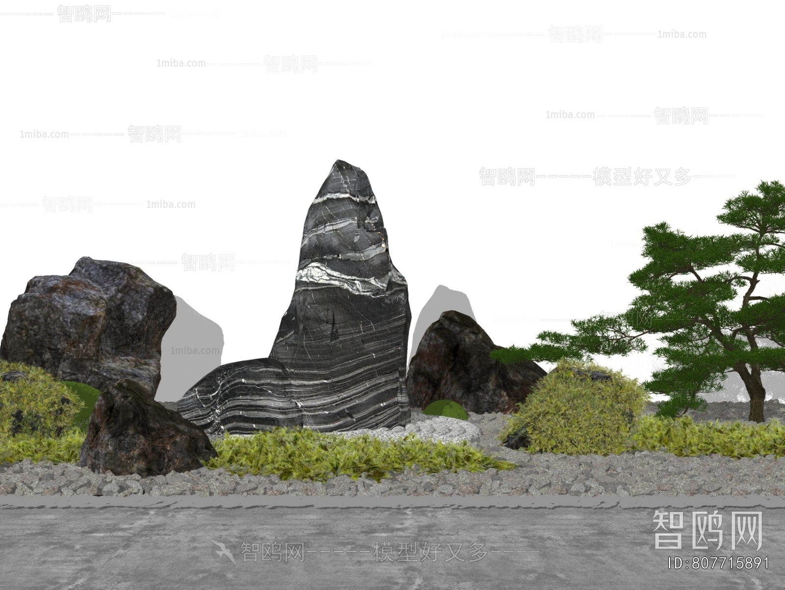 New Chinese Style Rockery Waterscape