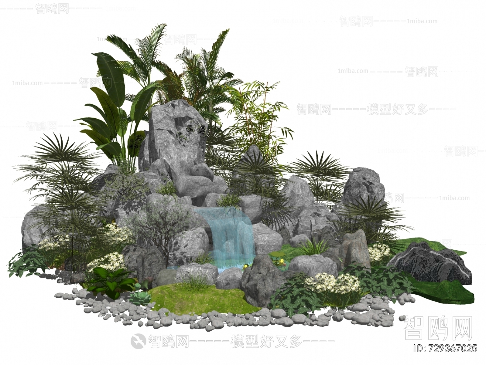 New Chinese Style Rockery Waterscape