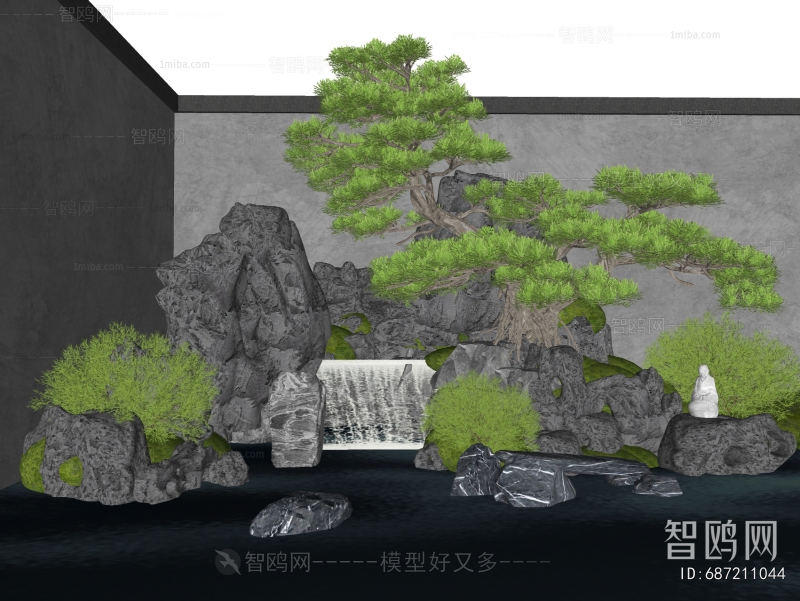 New Chinese Style Rockery Waterscape