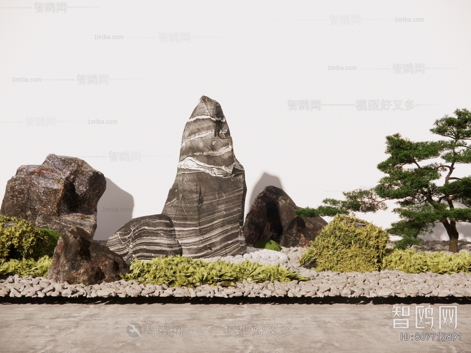 New Chinese Style Rockery Waterscape