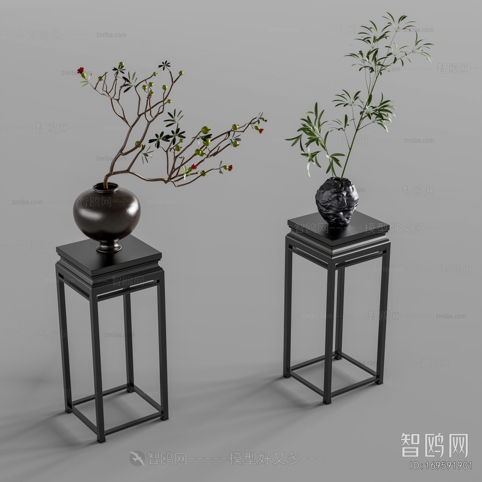 New Chinese Style Flower Shelf