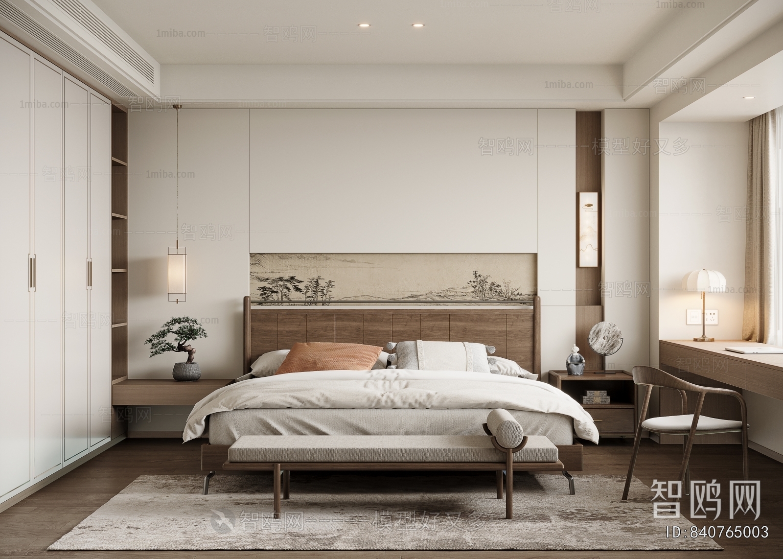 New Chinese Style Bedroom