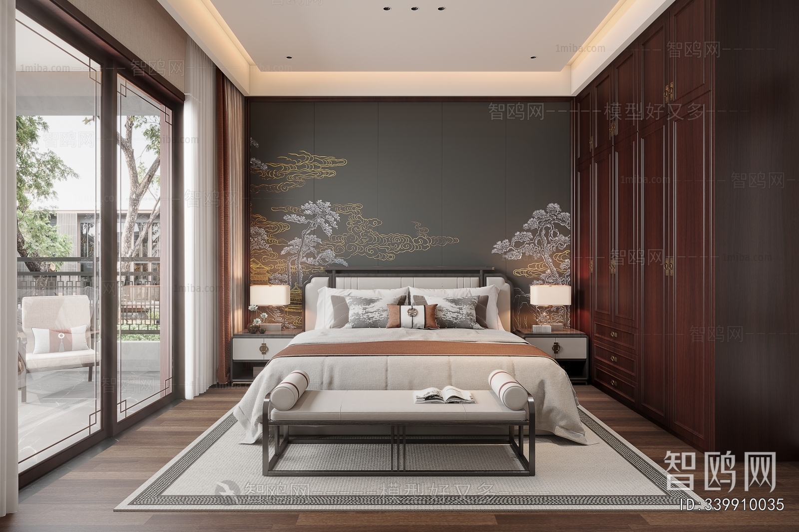 New Chinese Style Bedroom