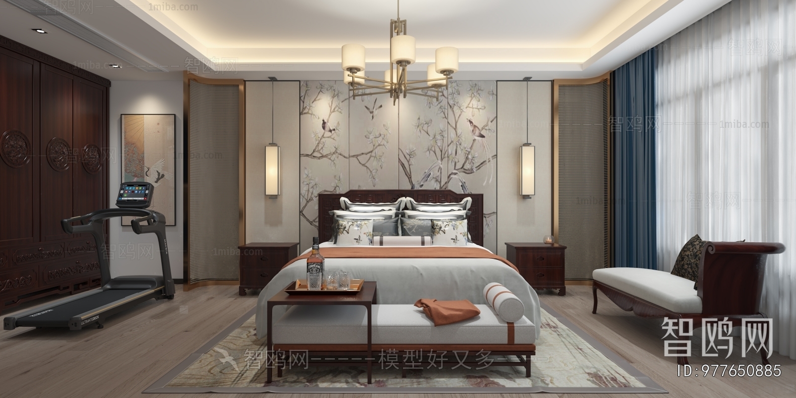 New Chinese Style Bedroom