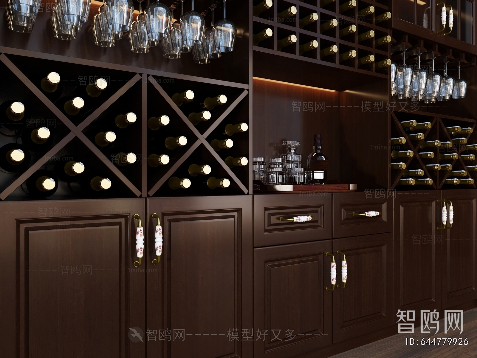 Simple European Style Wine Cabinet