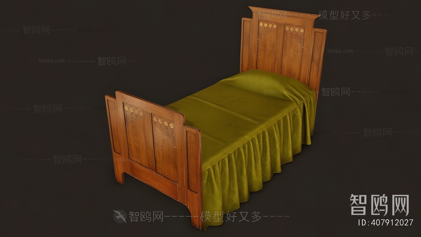 Simple European Style Single Bed