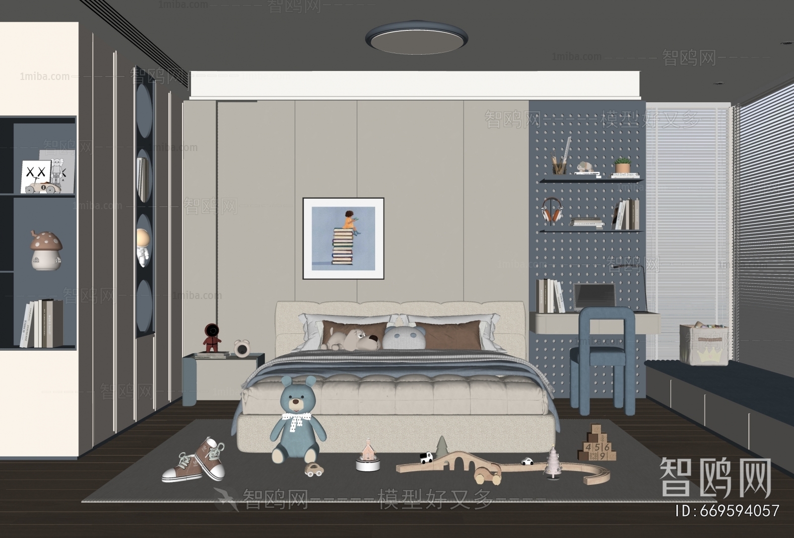 Modern Boy's Room And Son's Room